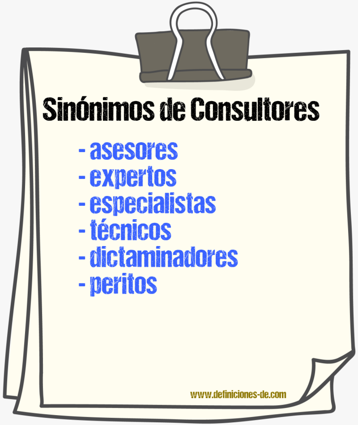 Sinónimos de consultores