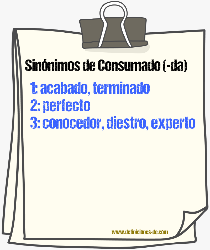 Sinnimos de consumado