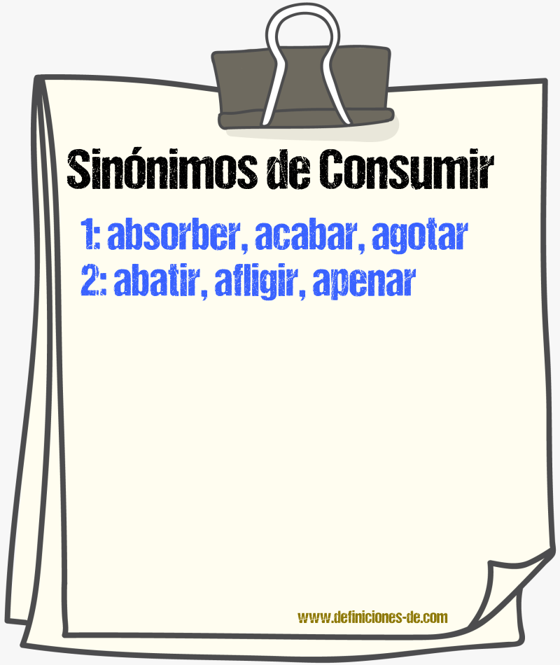 Sinnimos de consumir