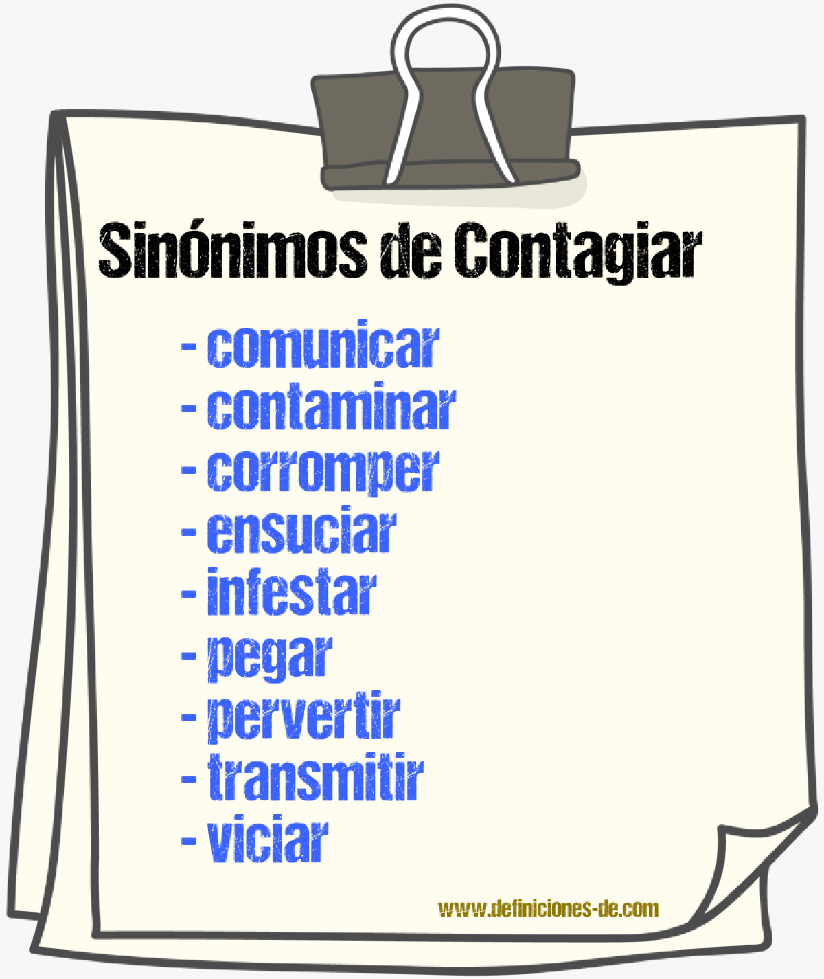 Sinnimos de contagiar