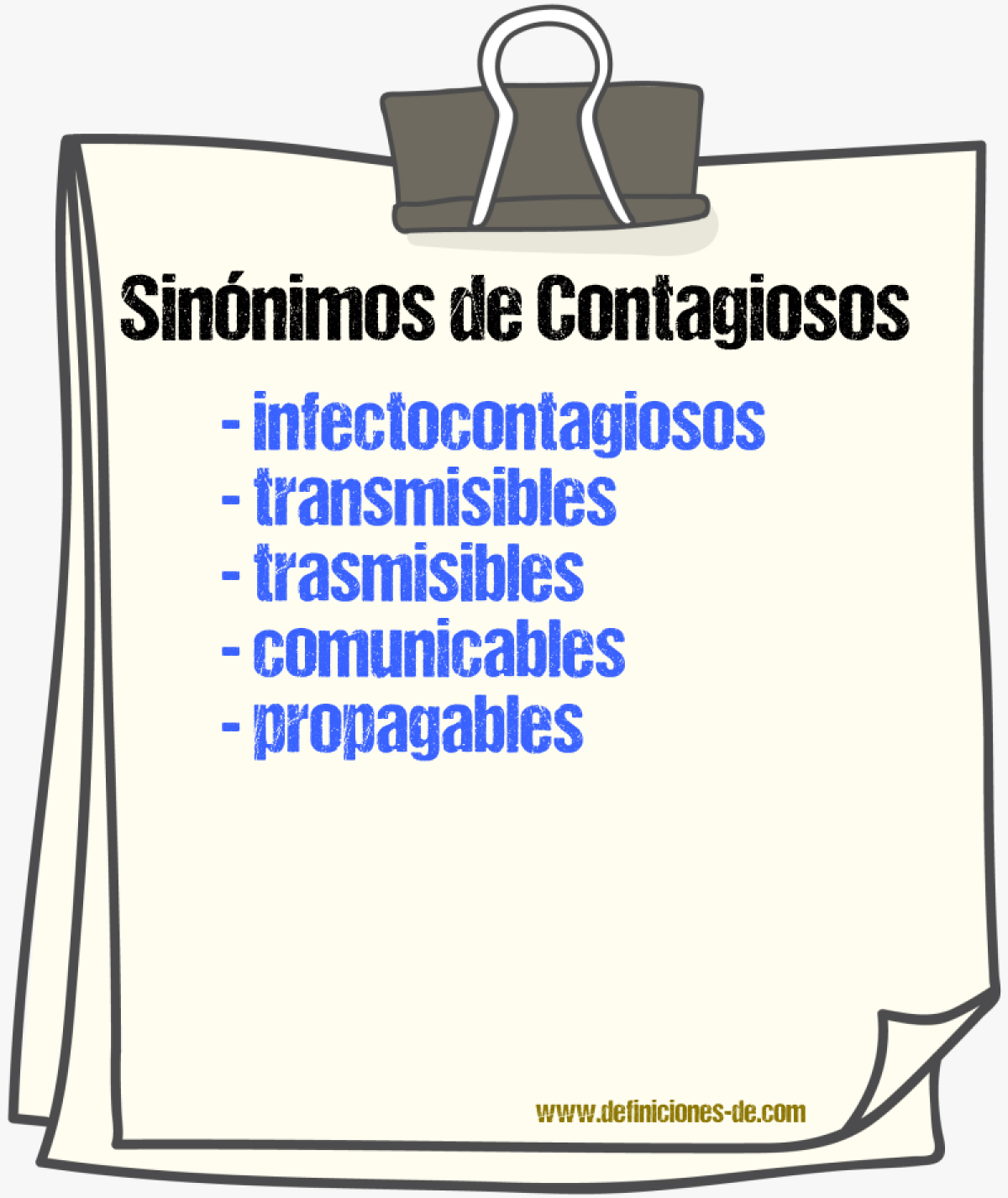 Sinónimos de contagiosos