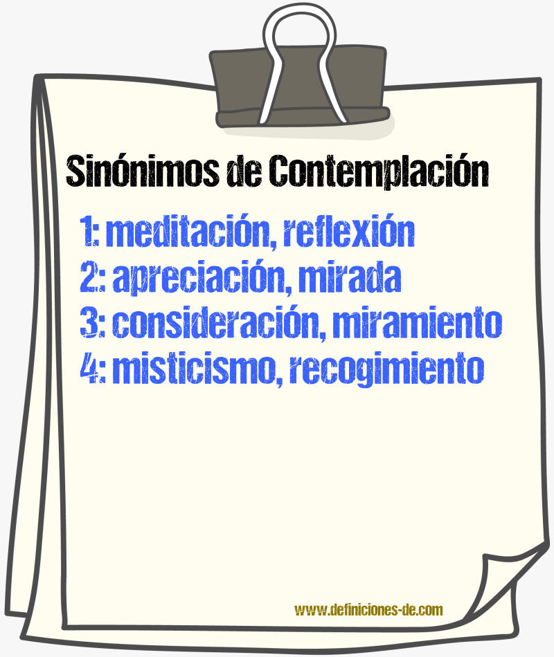 Sinnimos de contemplacin