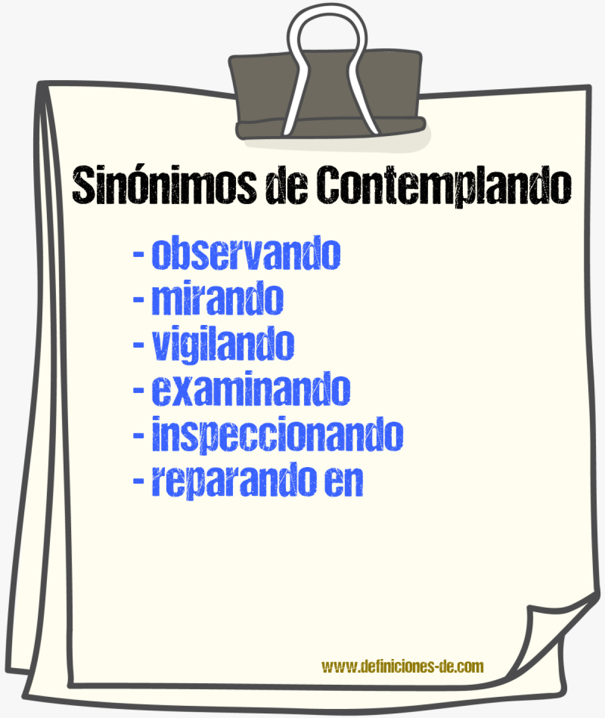Sinónimos de contemplando