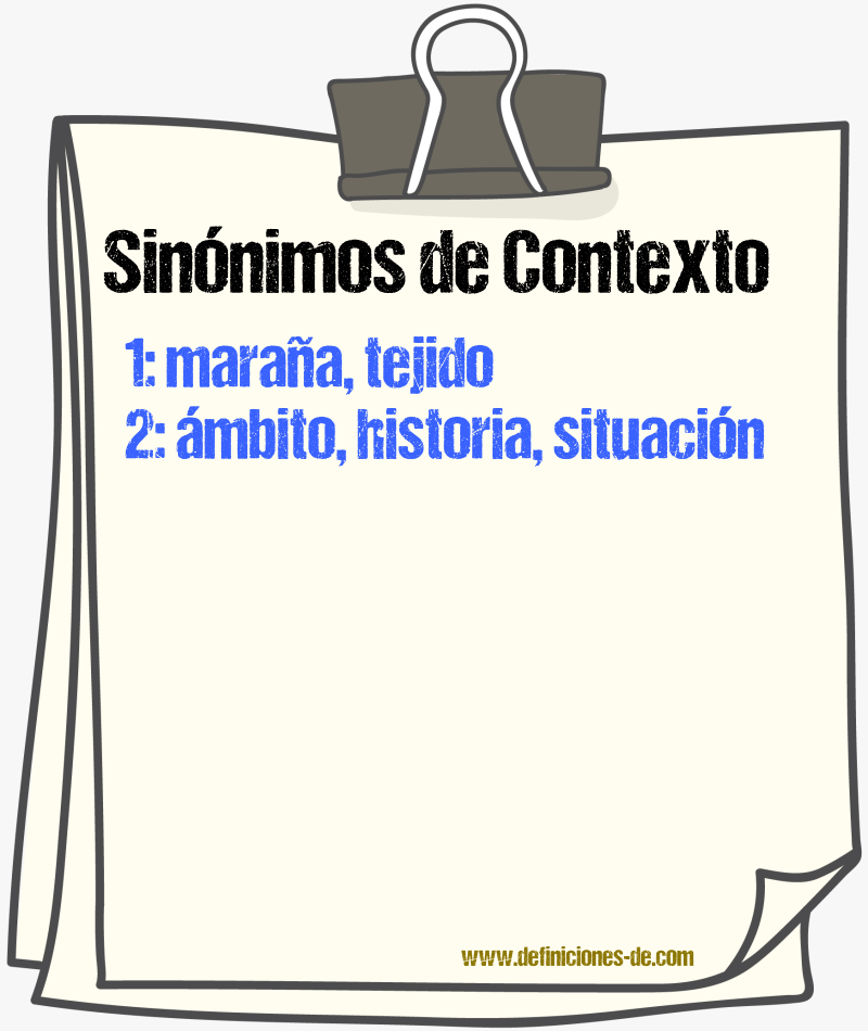 Sin nimos De contexto 