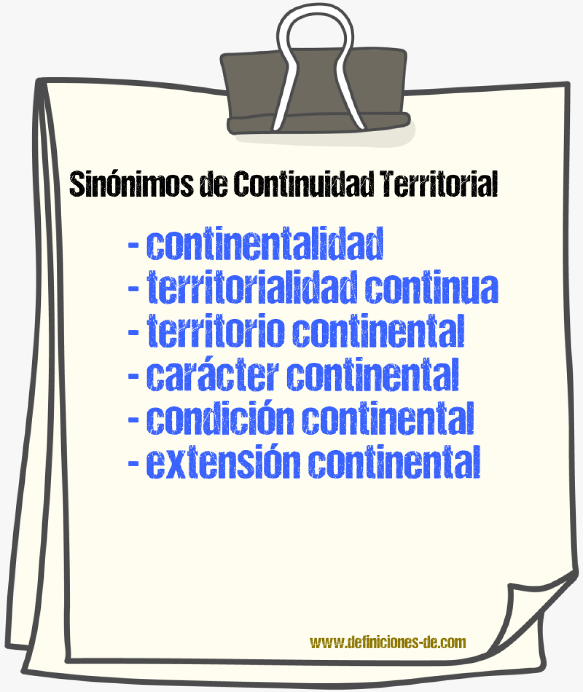 Sinónimos de continuidad territorial