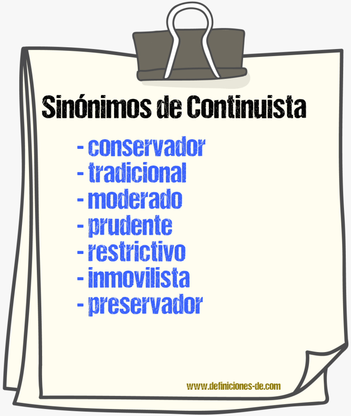 Sinónimos de continuista