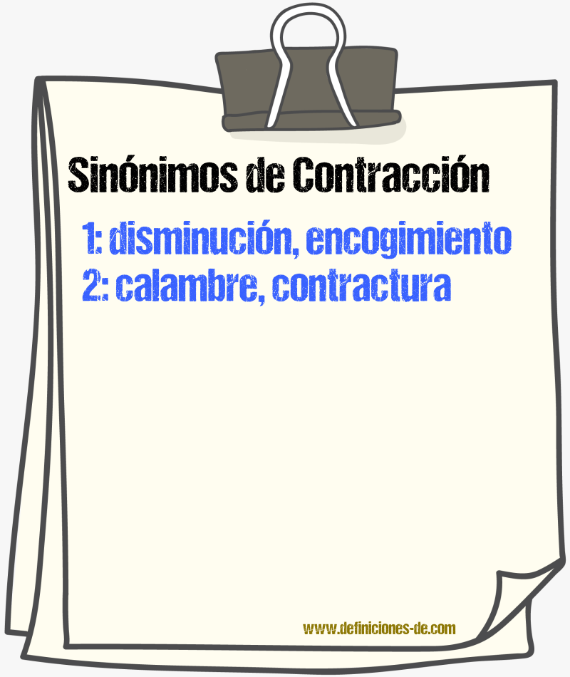 Sinnimos de contraccin