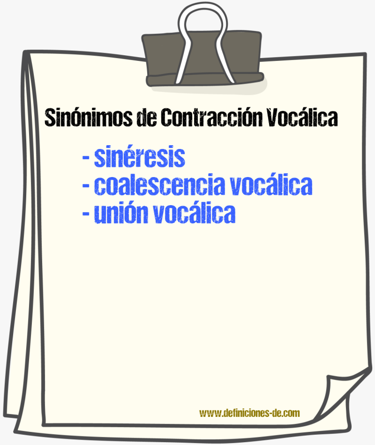 Sinónimos de contracción vocálica