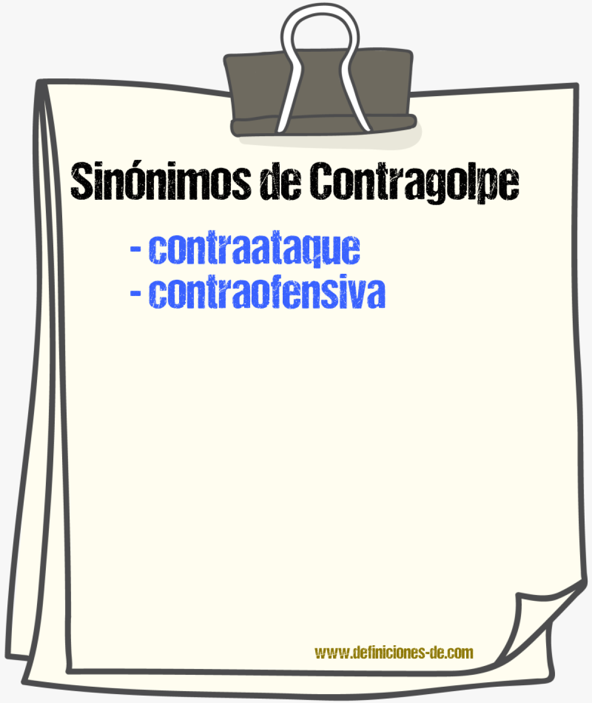 Sinnimos de contragolpe