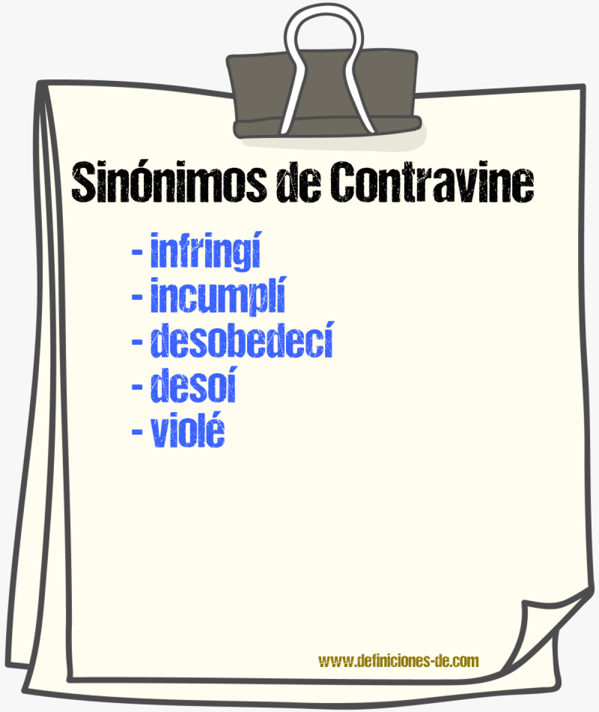 Sinónimos de contravine