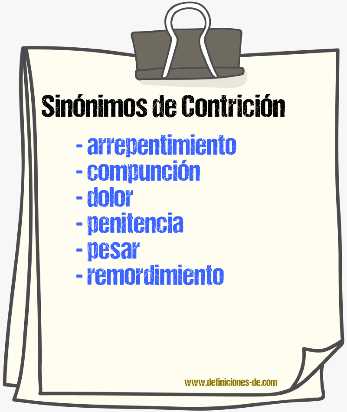 Sinnimos de contricin