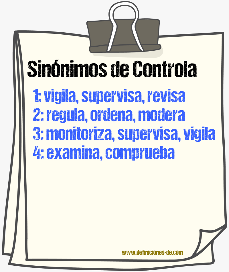 Sinónimos de controla