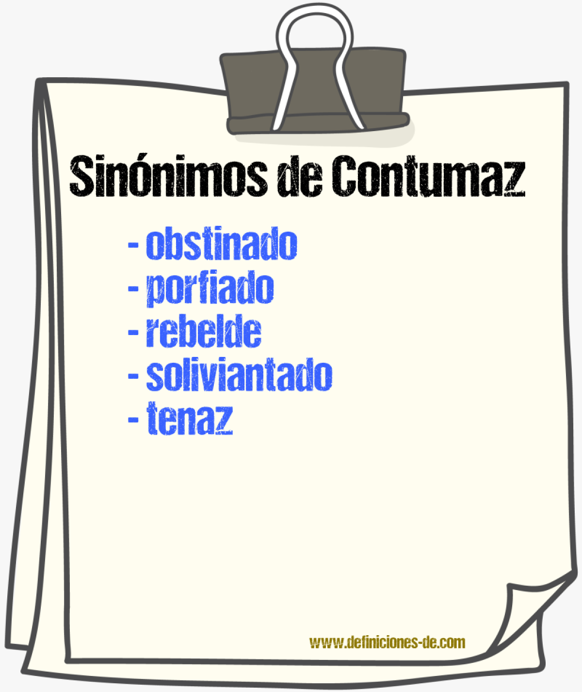 Sinnimos de contumaz