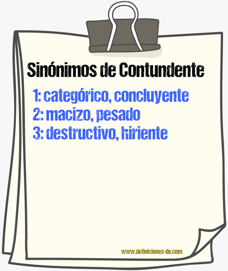 Sinnimos de contundente