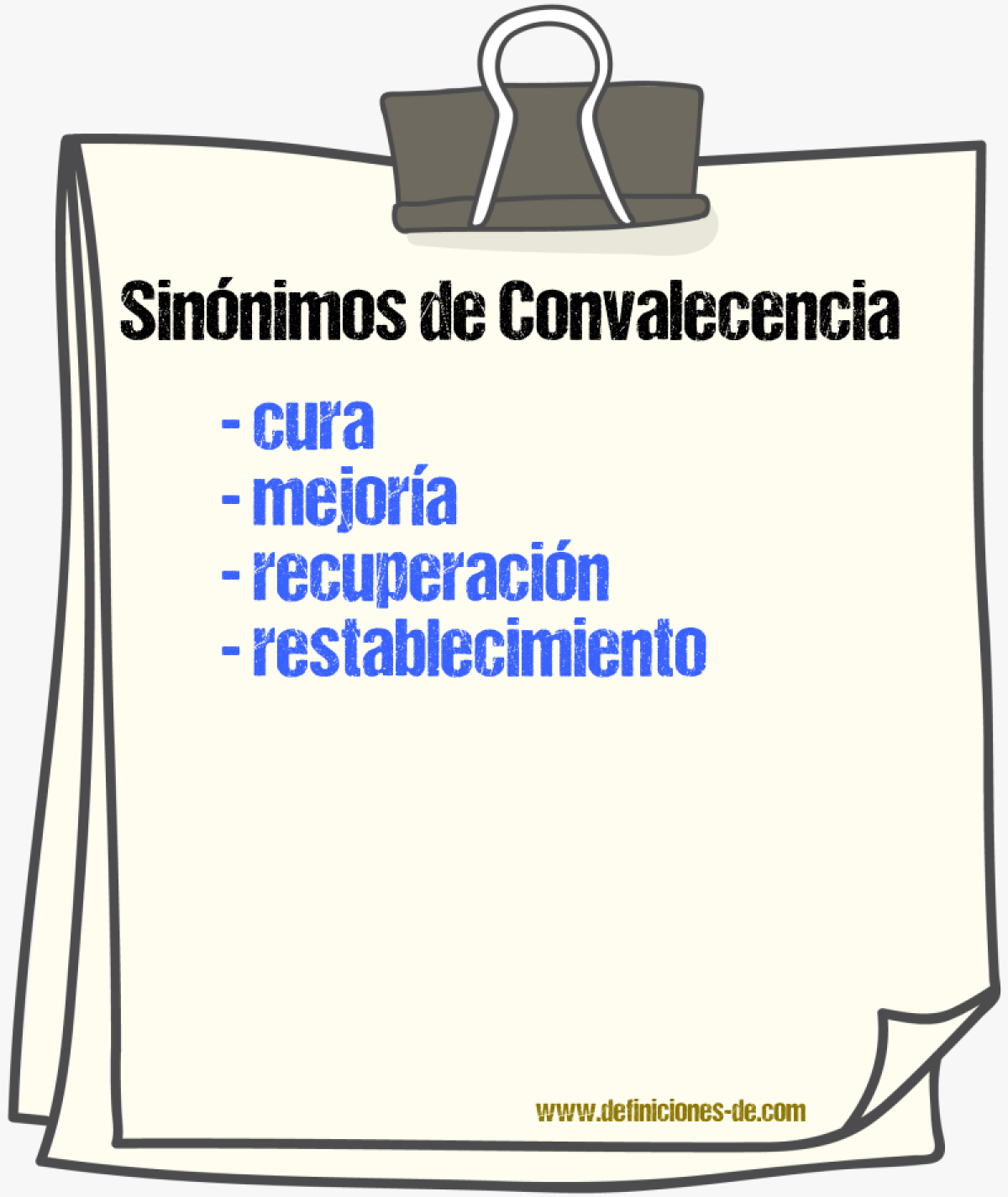 Sinnimos de convalecencia