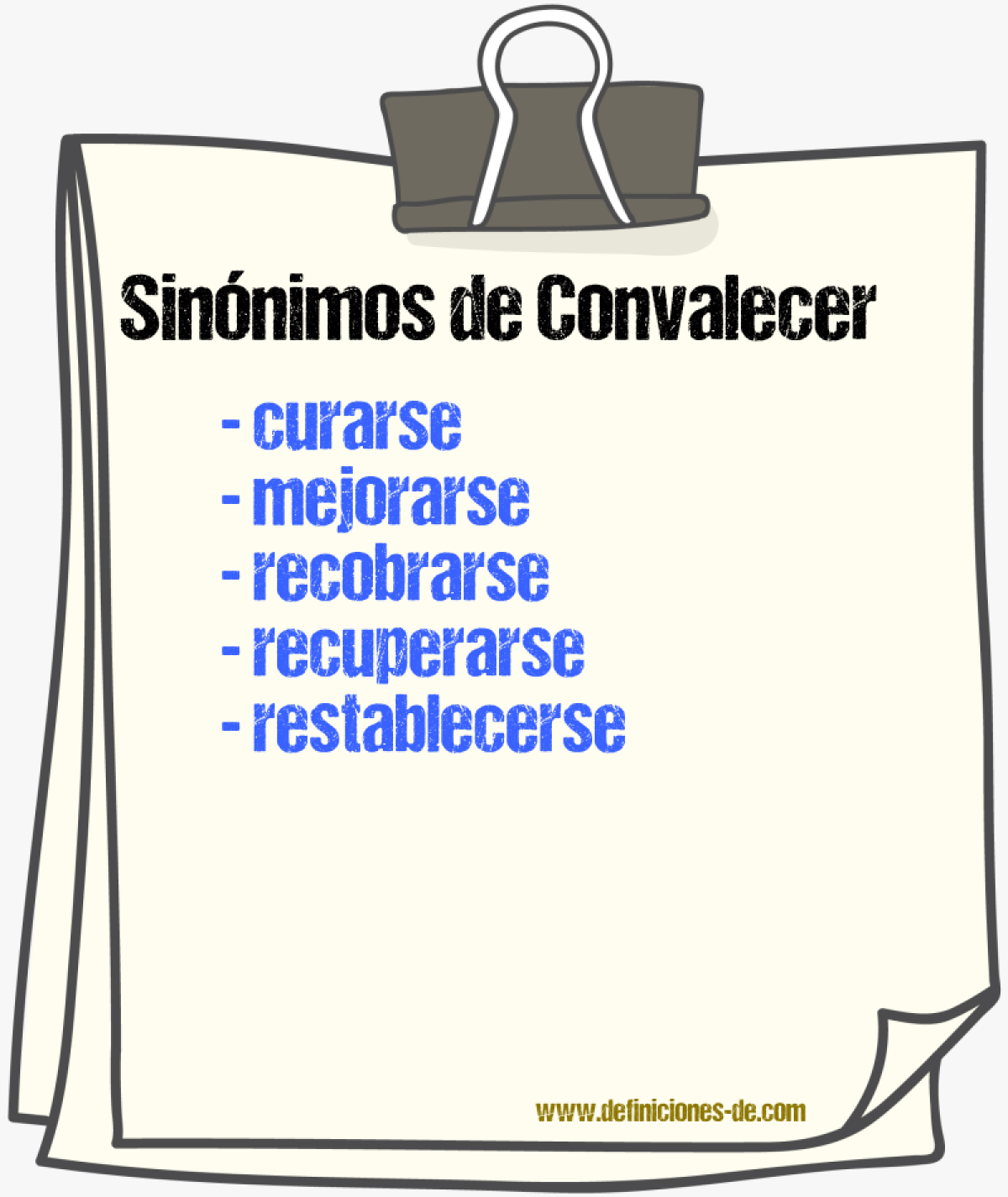 Sinnimos de convalecer