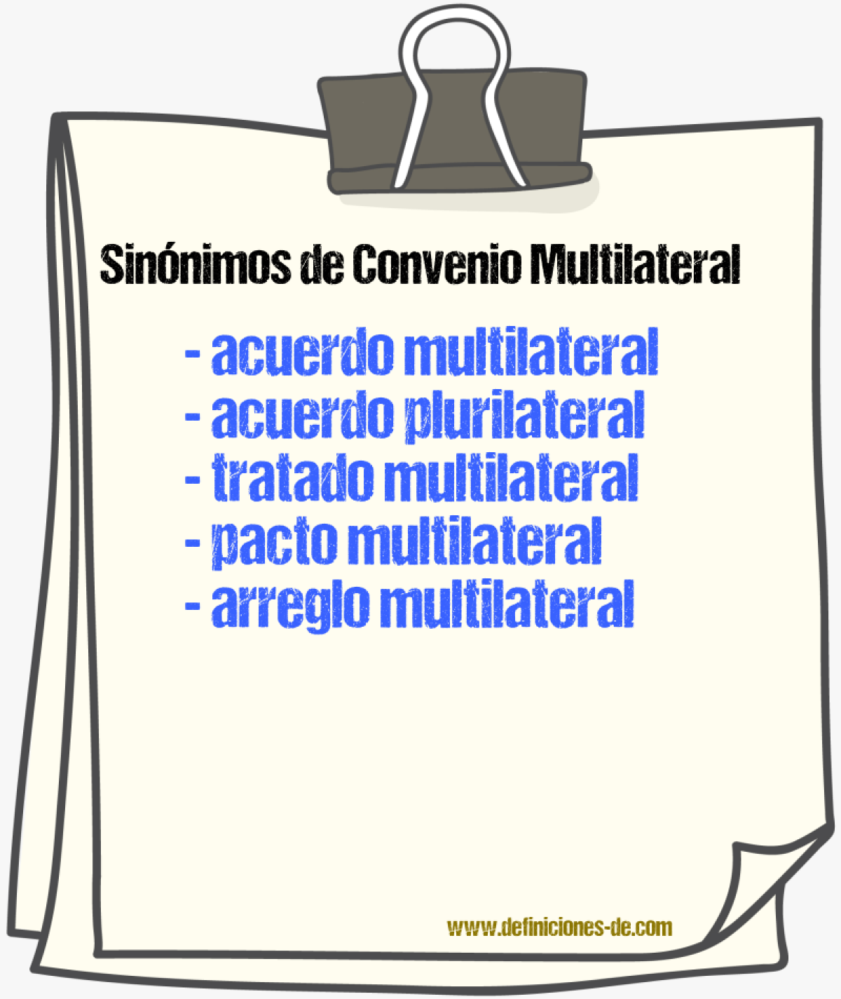 Sinónimos de convenio multilateral