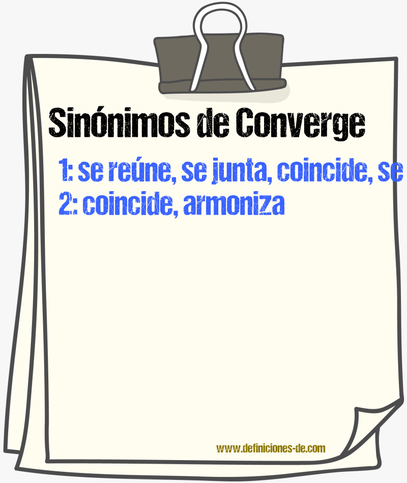Sinónimos de converge