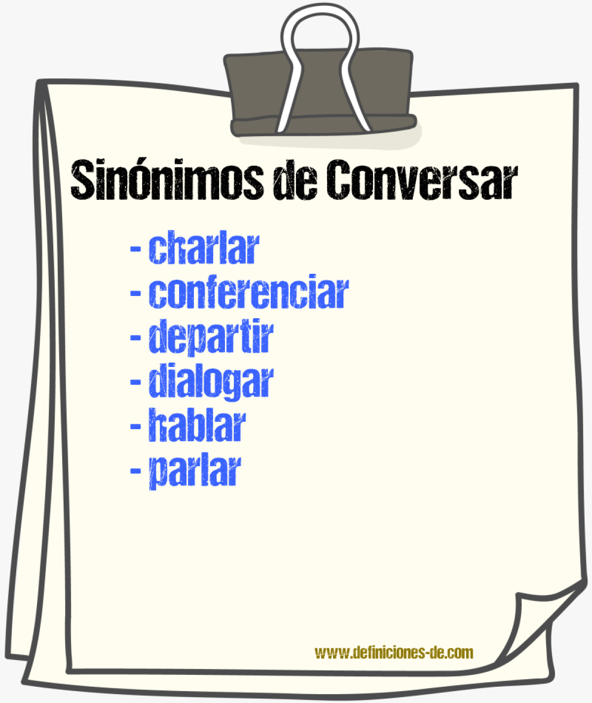 Sinnimos de conversar