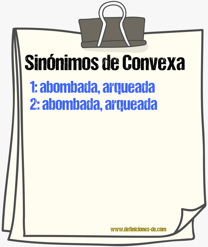 Sinónimos de convexa