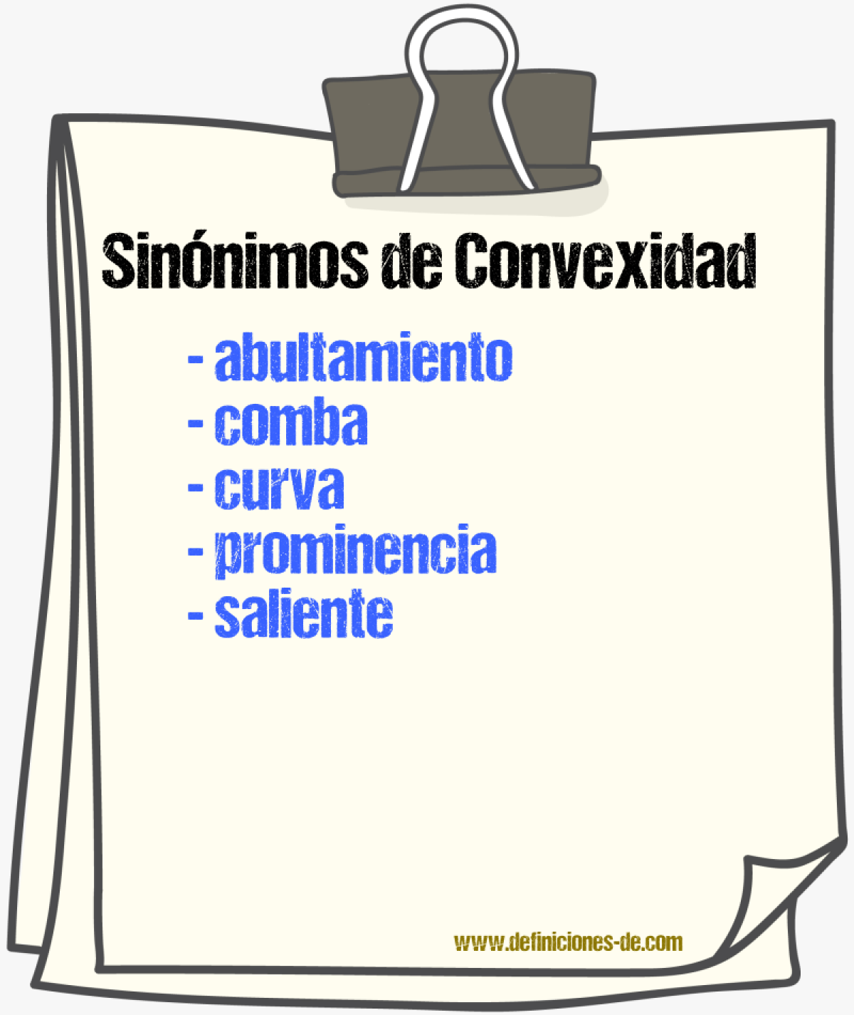 Sinnimos de convexidad