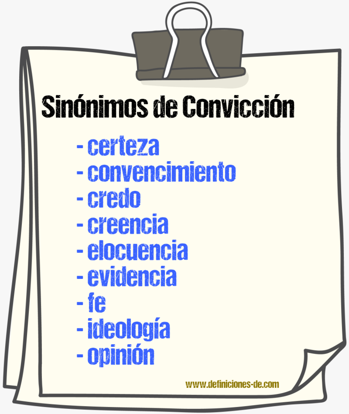 Sinnimos de conviccin