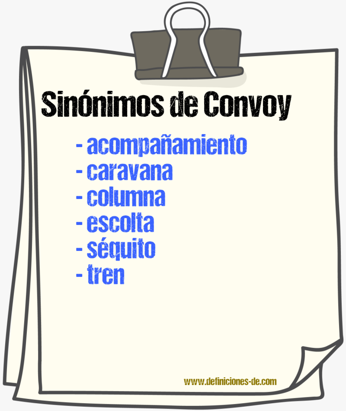 Sinnimos de convoy