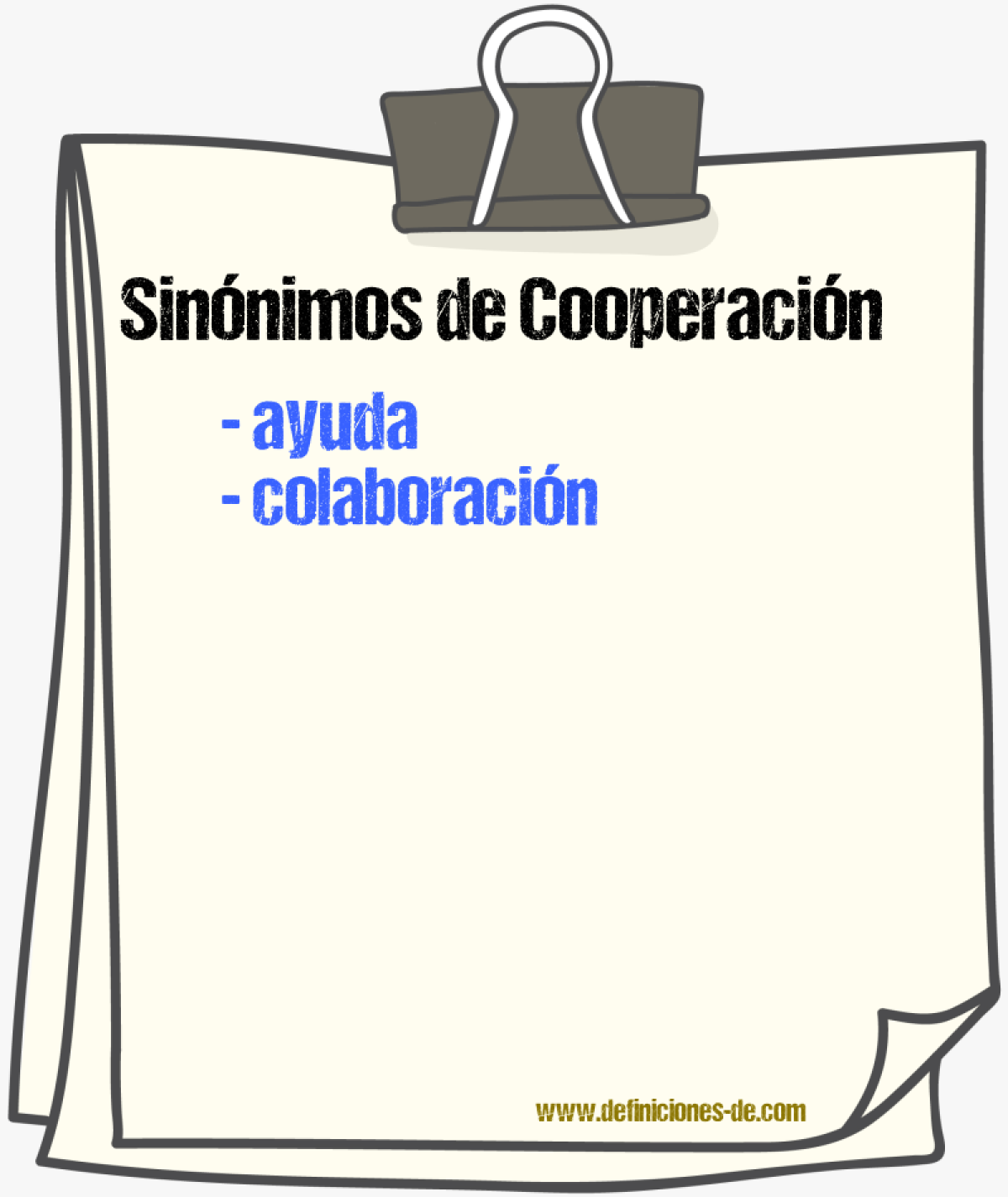 Sinónimos de cooperación