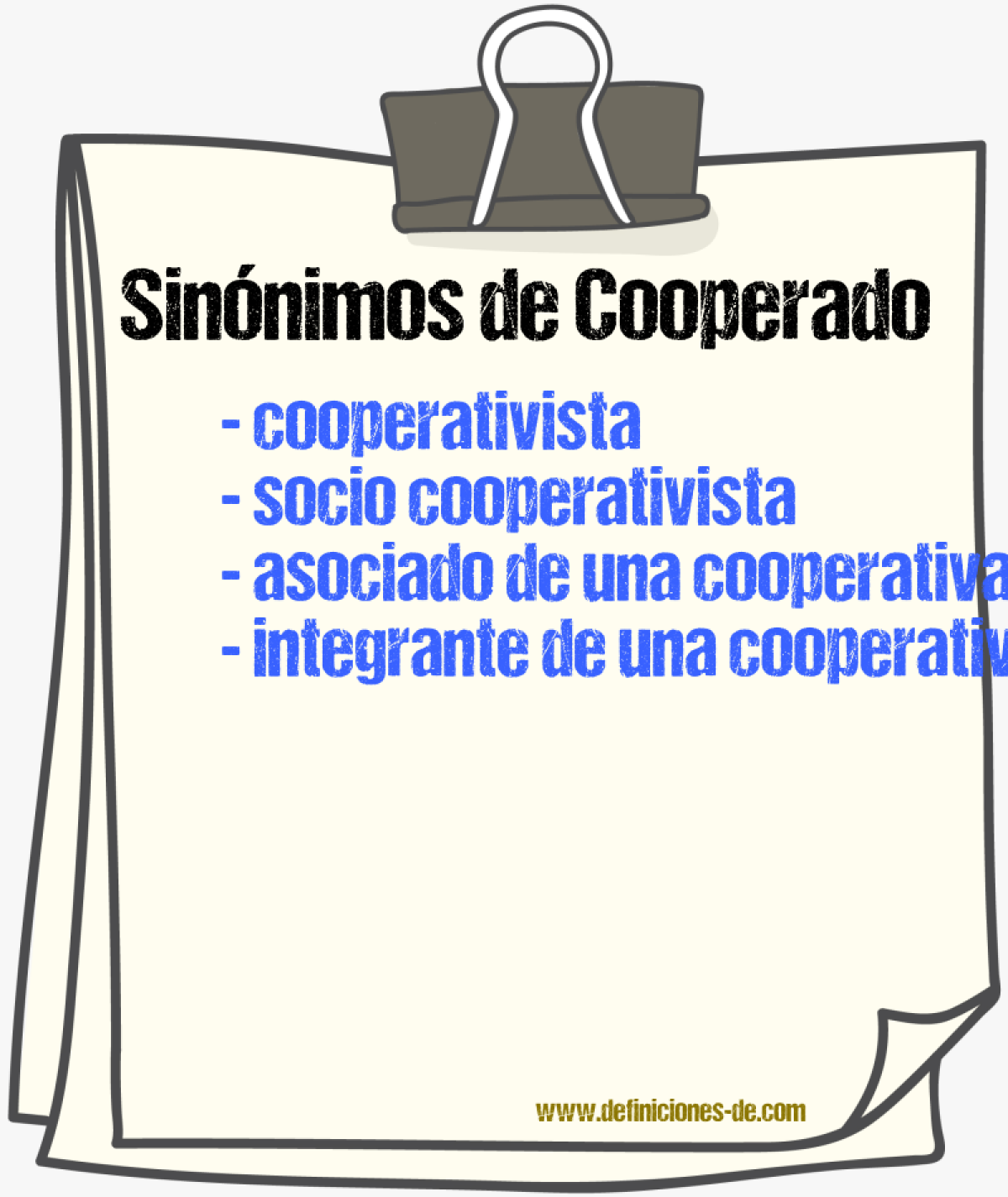 Sinónimos de cooperado