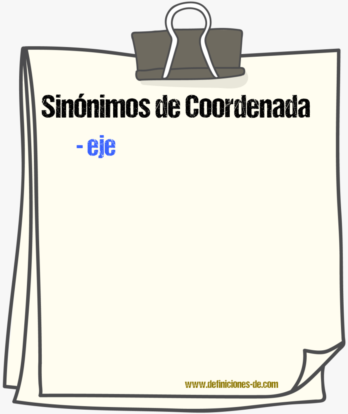 Sinnimos de coordenada