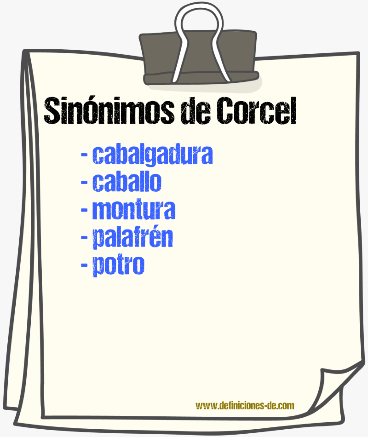 Sinnimos de corcel