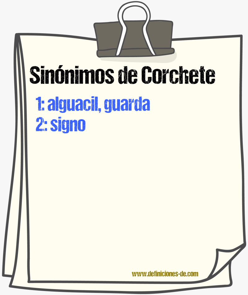 Sinnimos de corchete