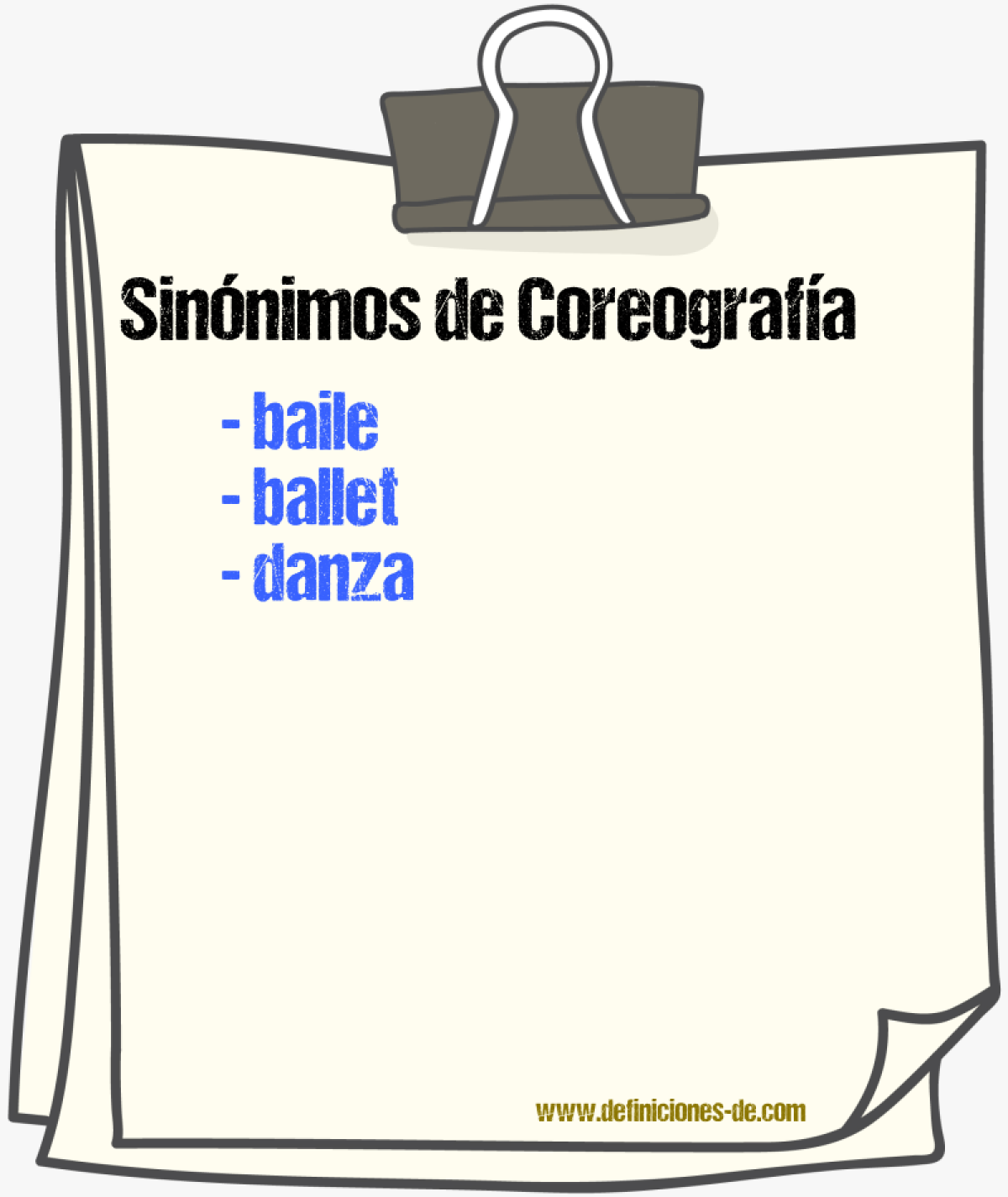 Sinnimos de coreografa