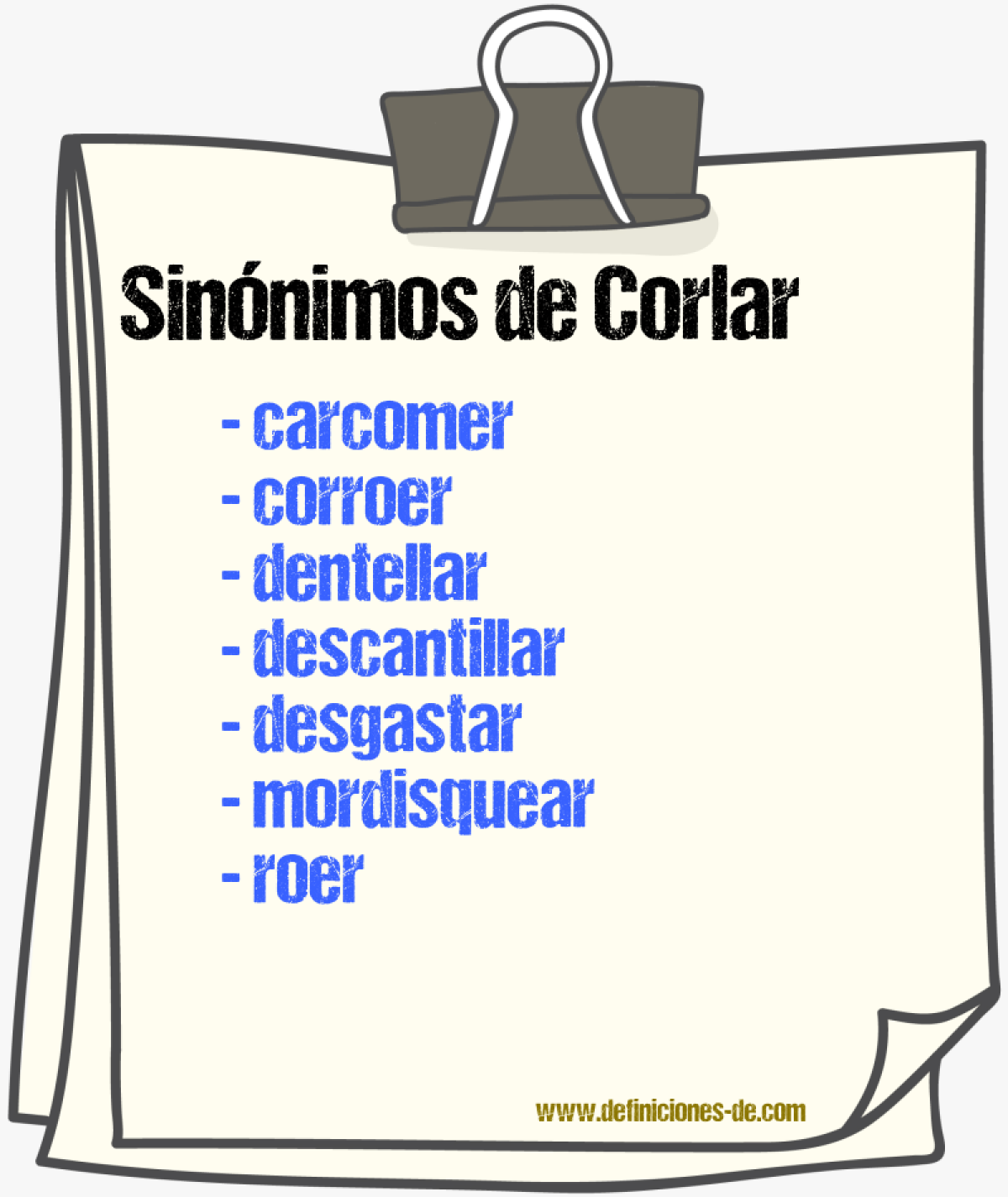 Sinnimos de corlar