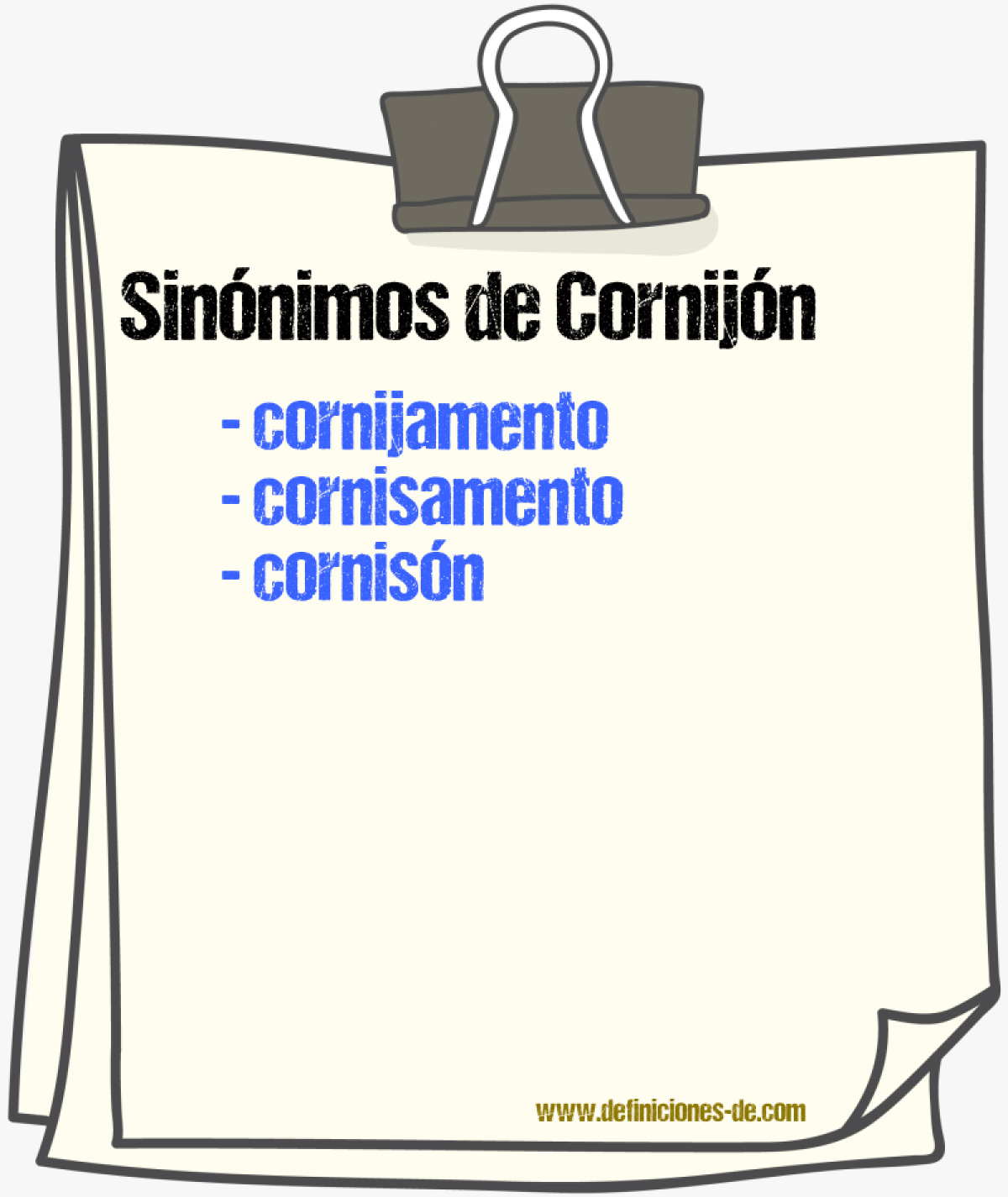 Sinnimos de cornijn