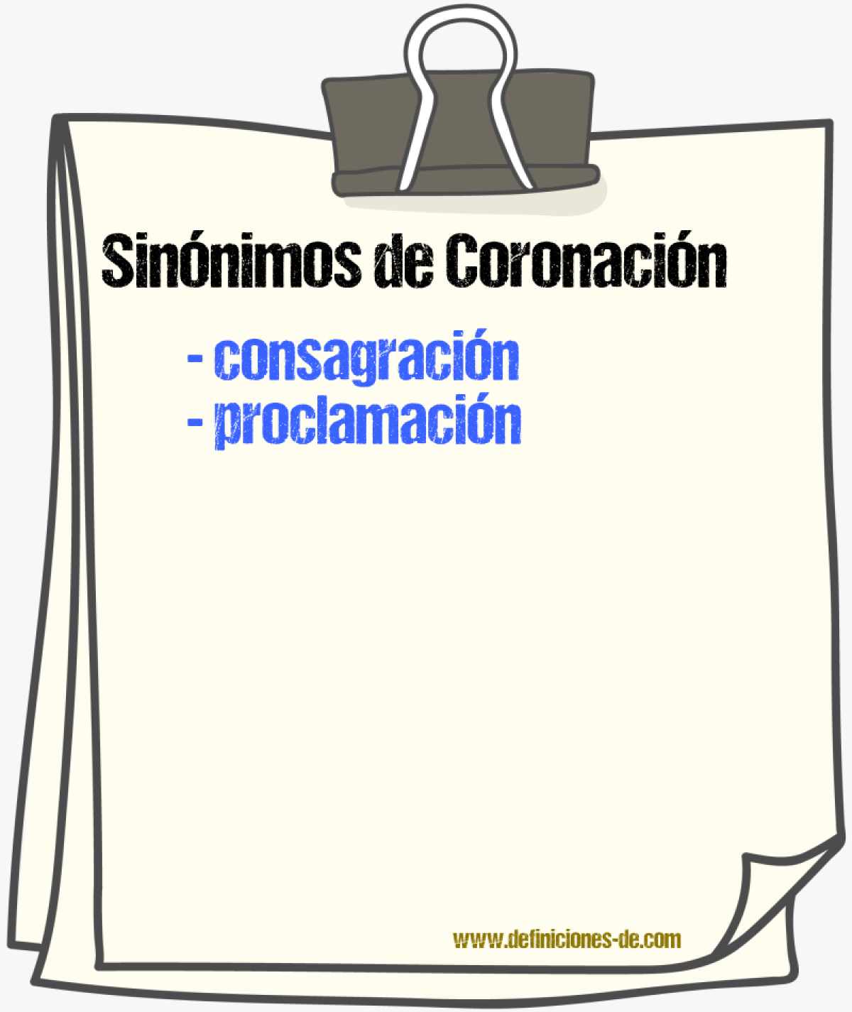 Sinnimos de coronacin