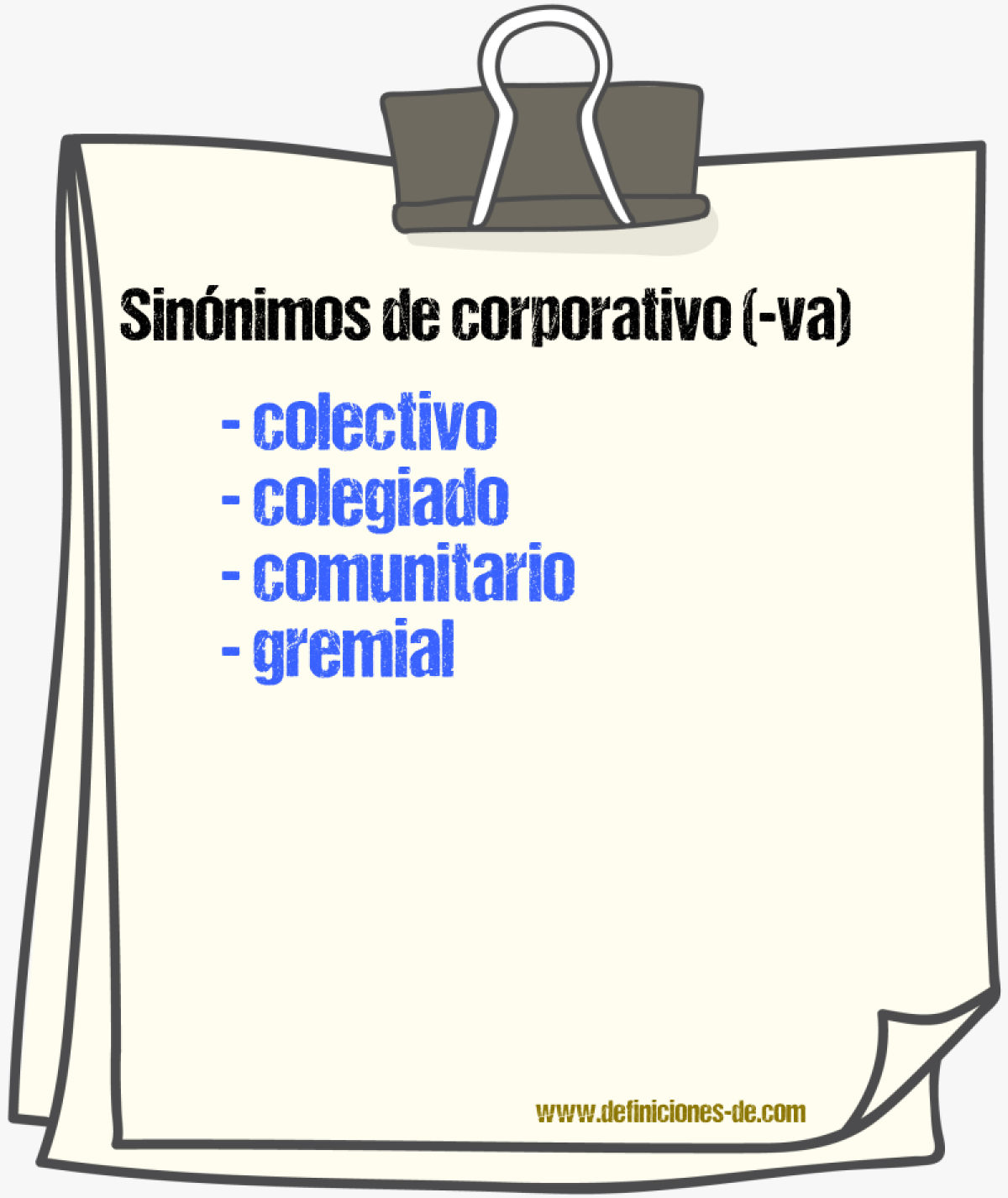 Sinnimos de corporativo