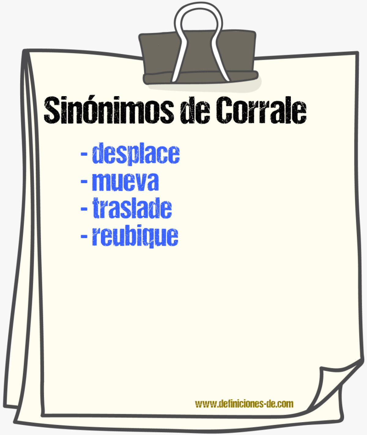 Sinónimos de corrale