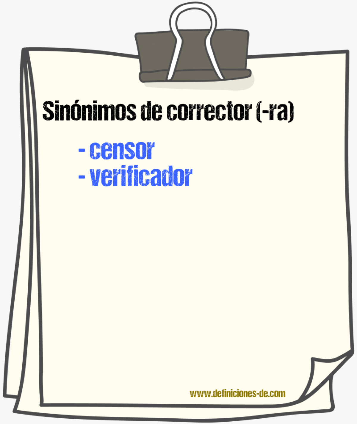 Sinnimos de corrector