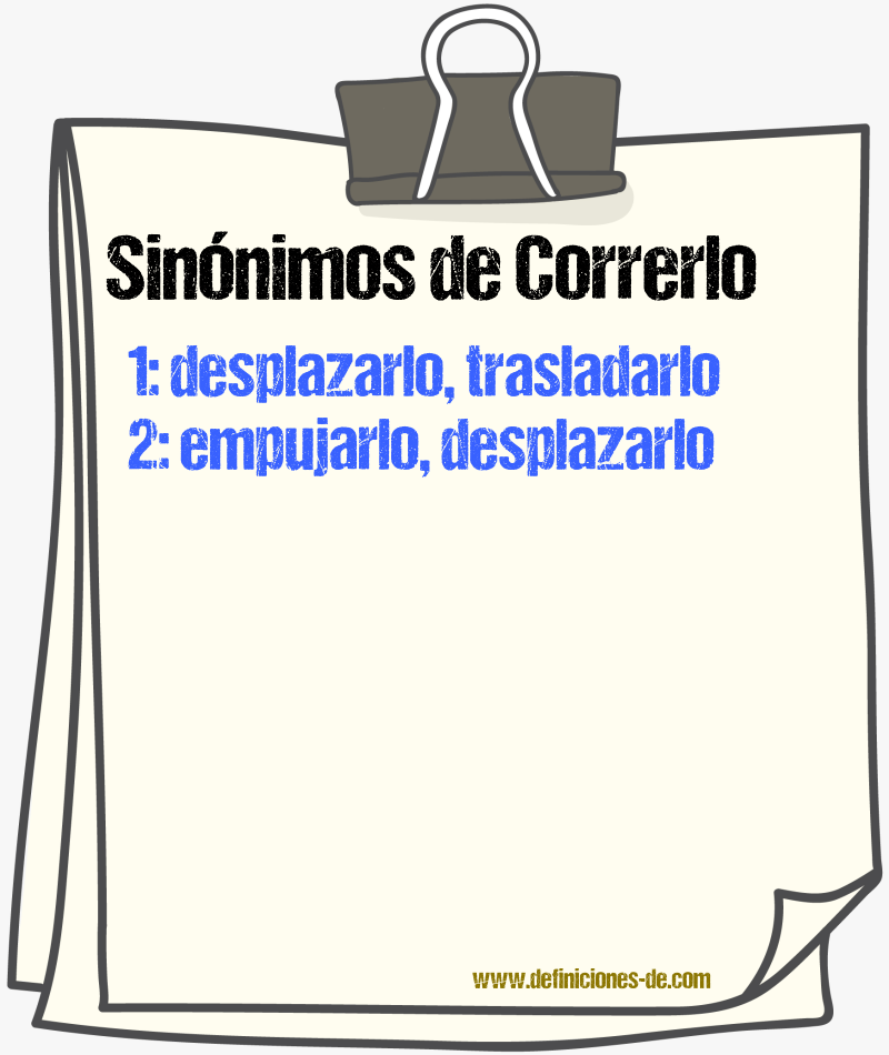 Sinónimos de correrlo