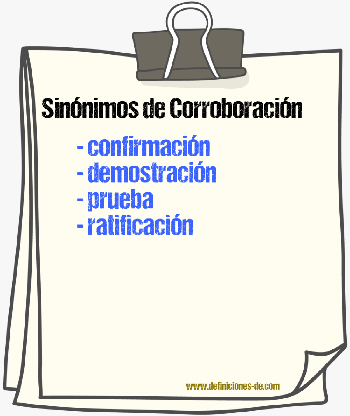 Sinnimos de corroboracin