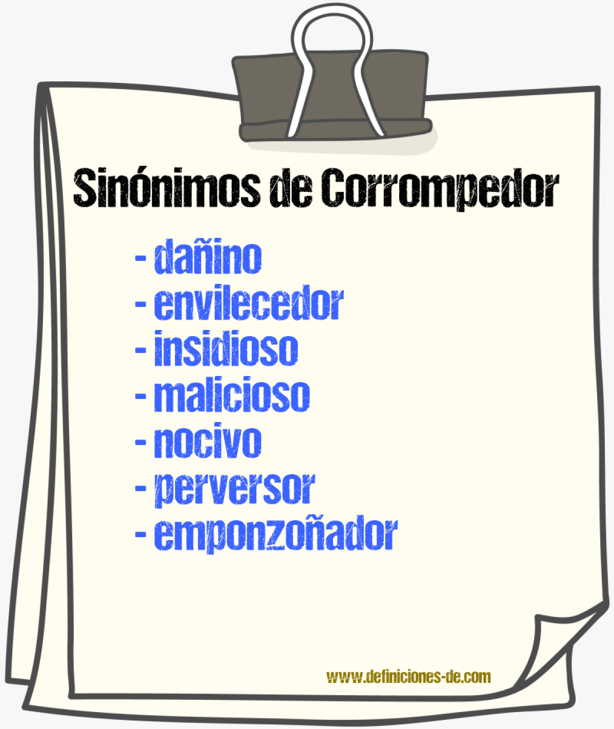 Sinnimos de corrompedor