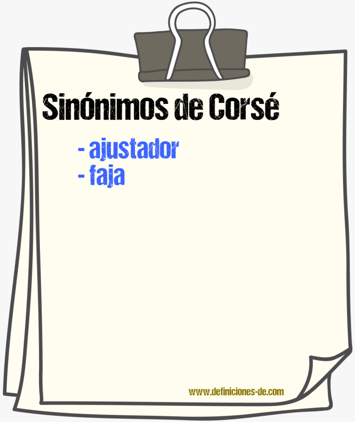 Sinnimos de cors