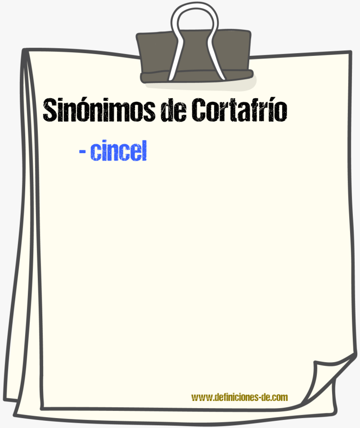 Sinnimos de cortafro