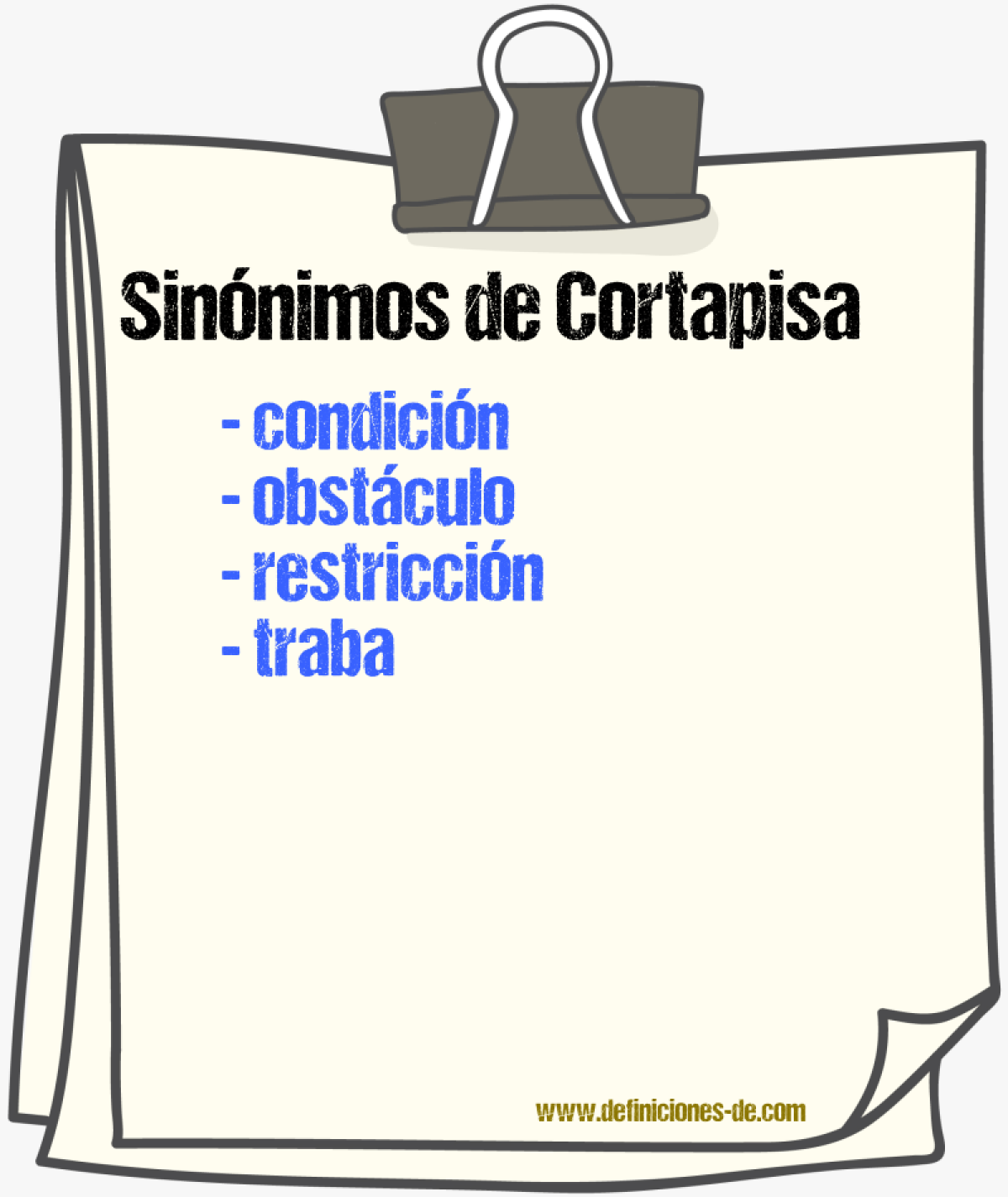 Sinnimos de cortapisa