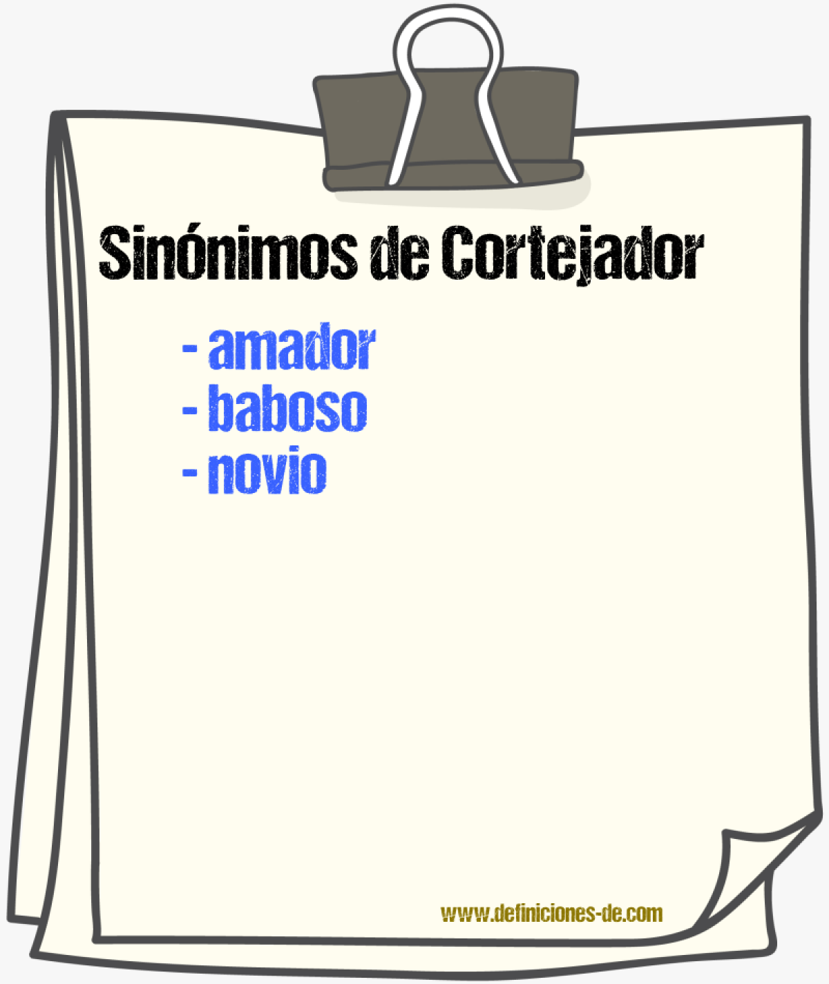 Sinnimos de cortejador