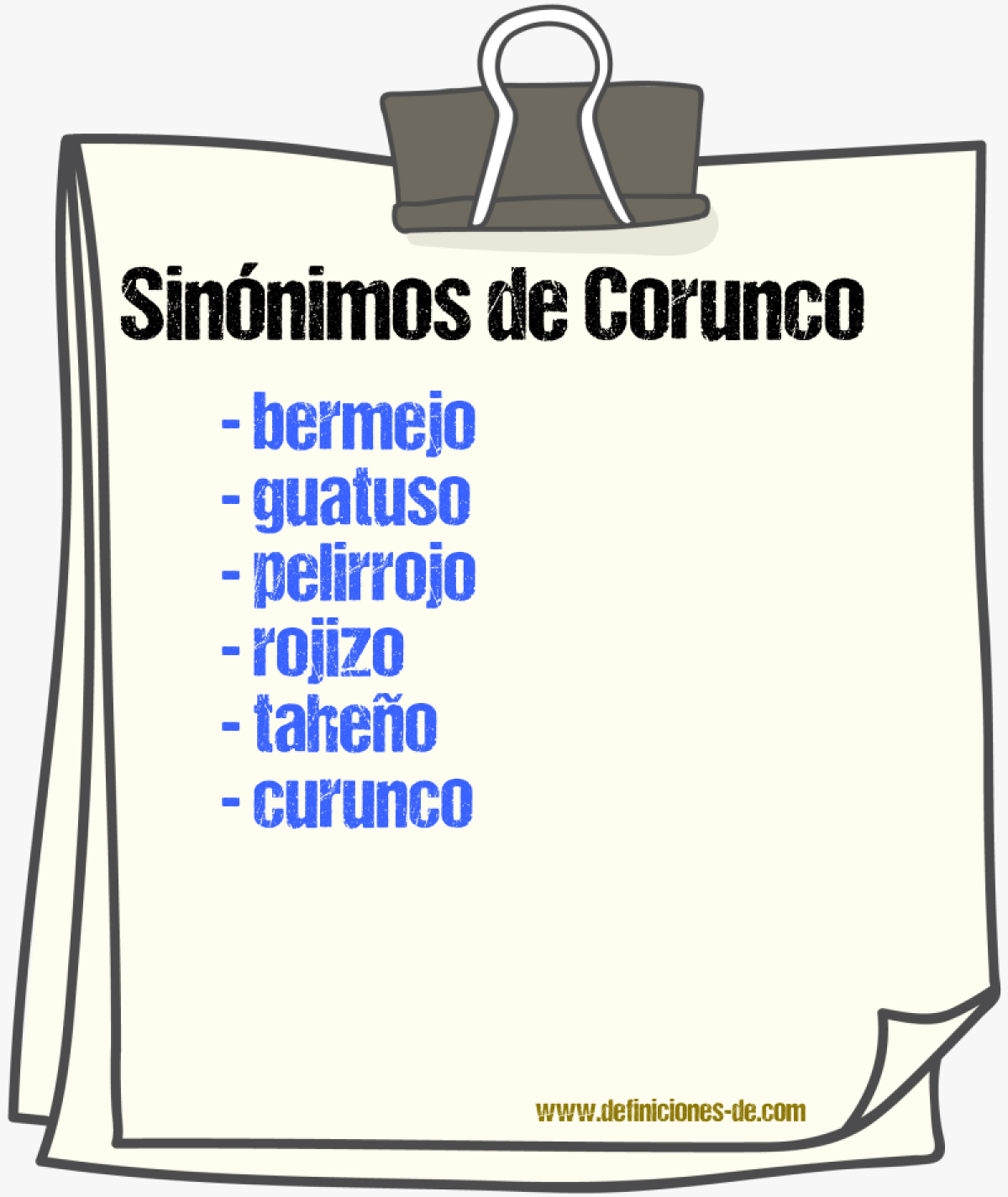 Sinnimos de corunco