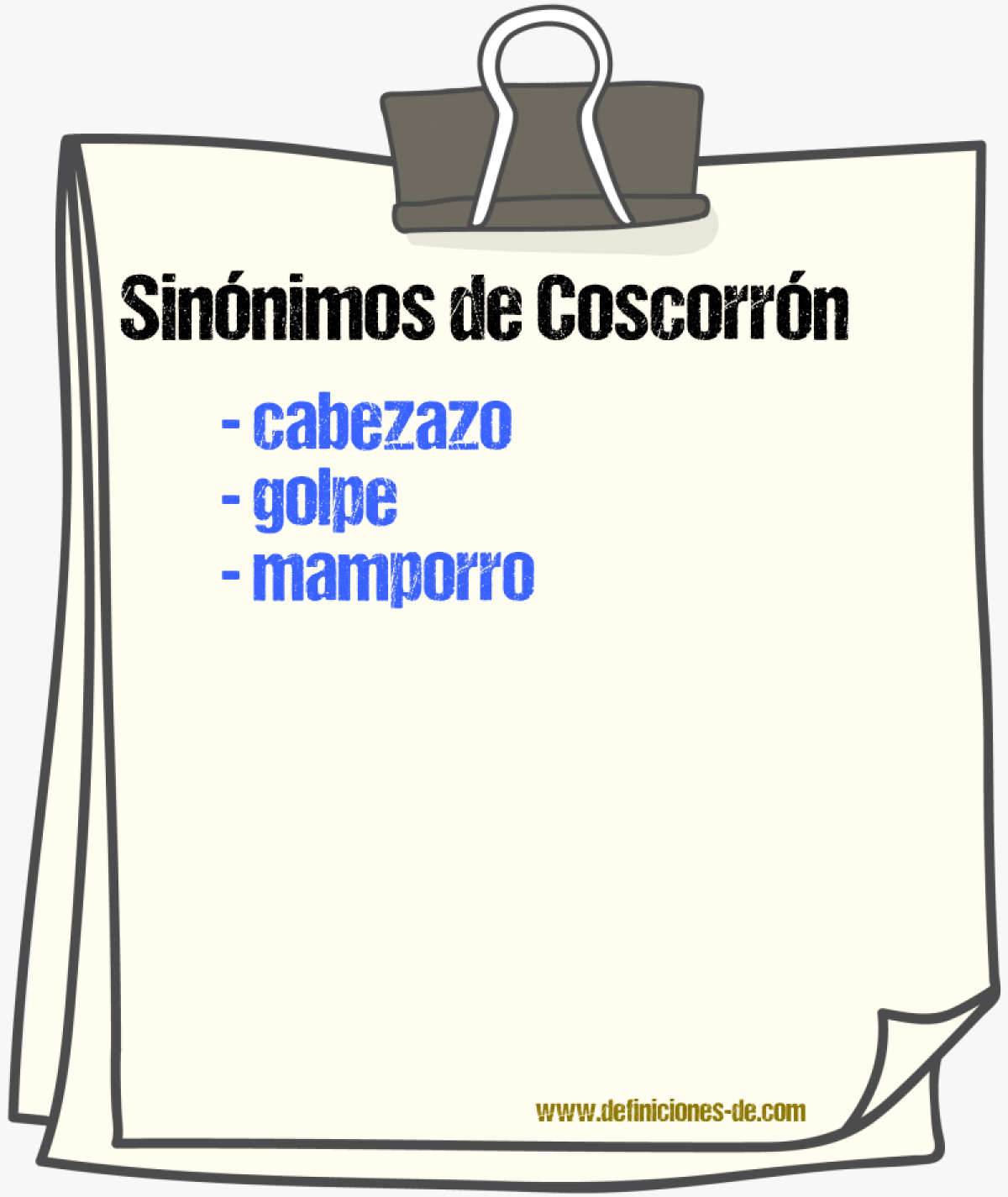 Sinnimos de coscorrn