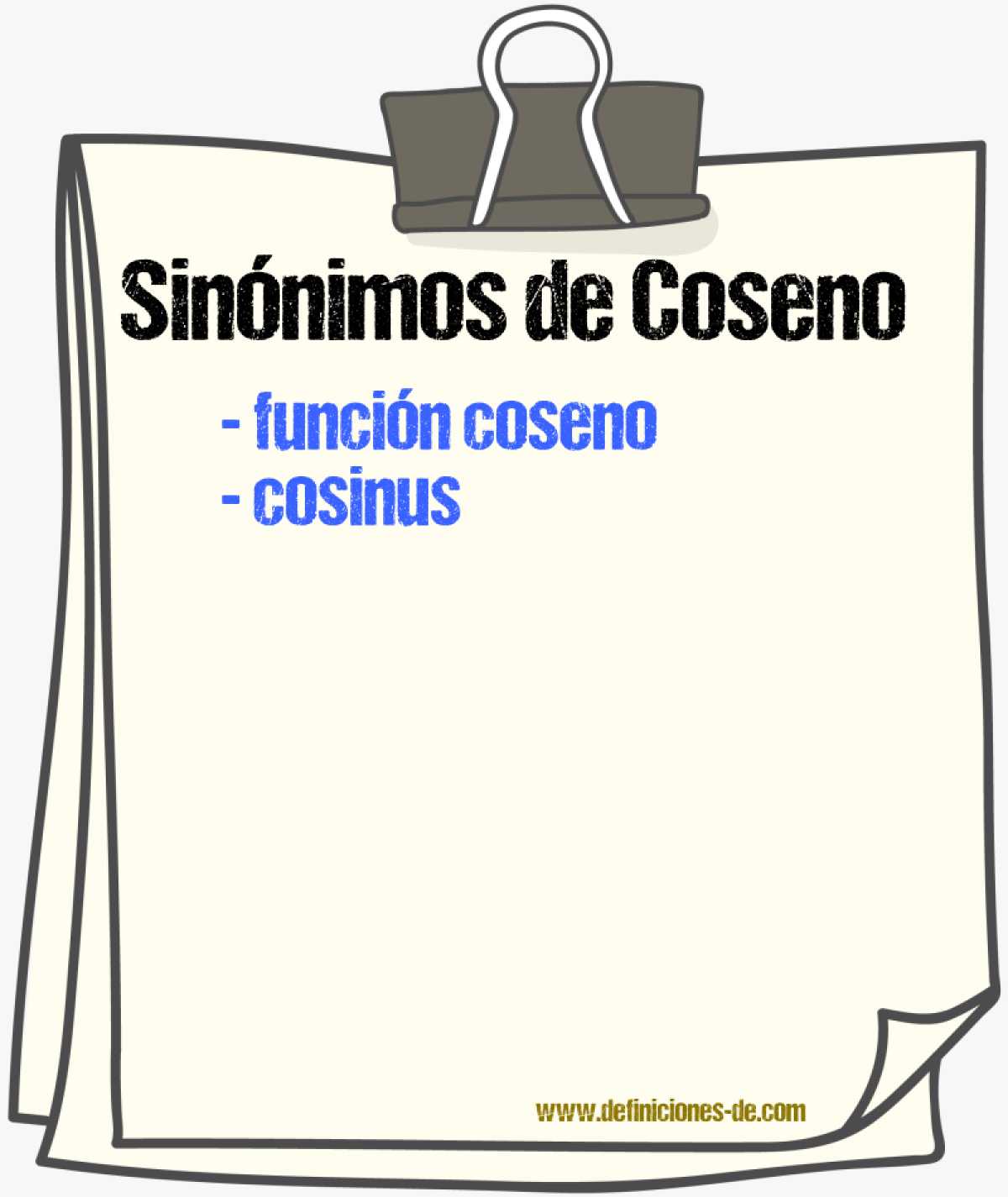 Sinónimos de coseno