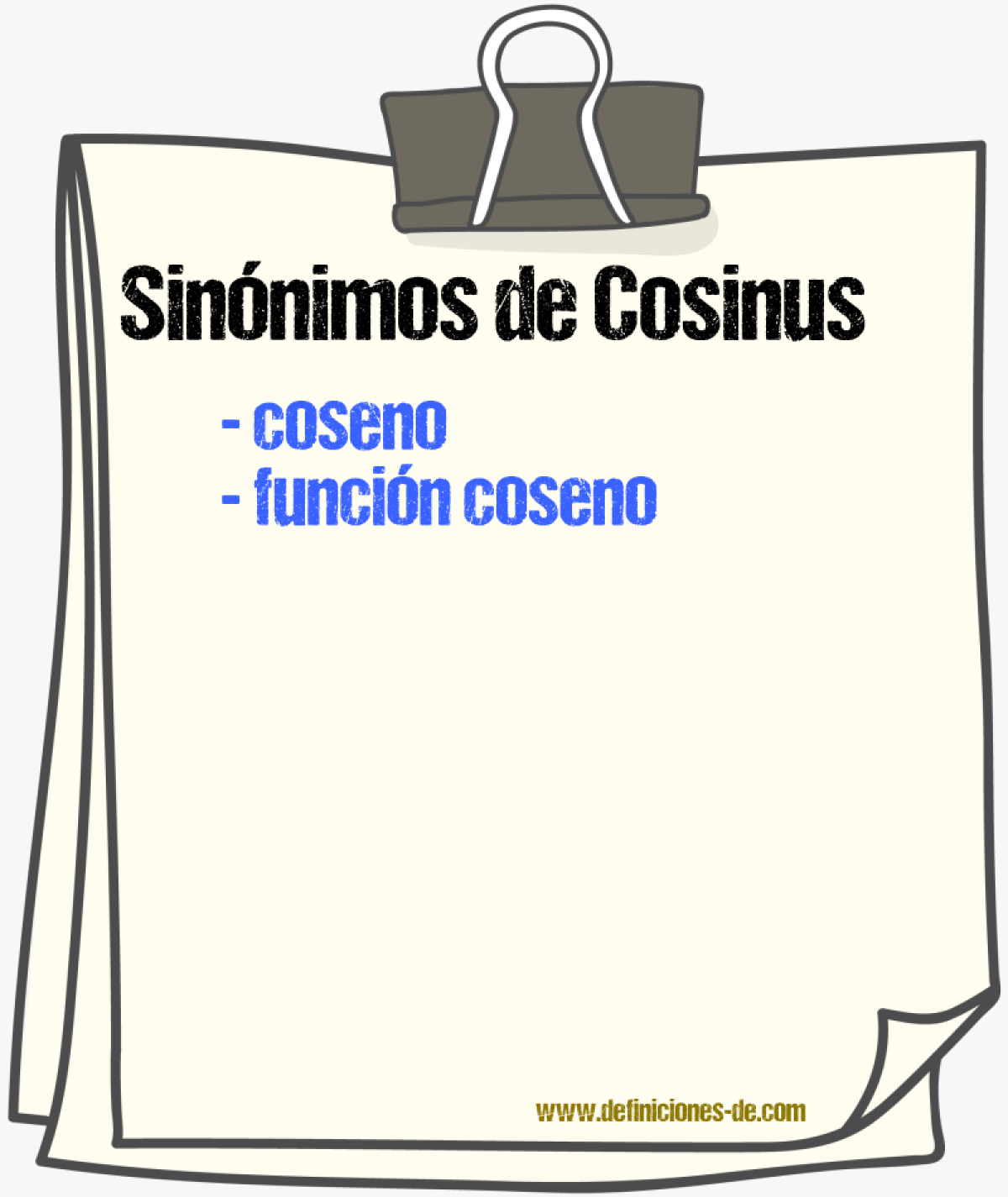 Sinónimos de cosinus